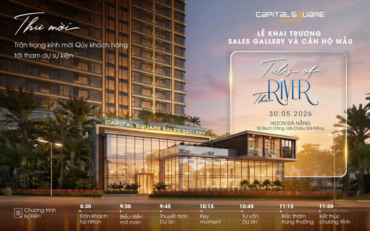 Thư mời sự kiện khai trương Sale Gallery và nhà mẫu Capital Square